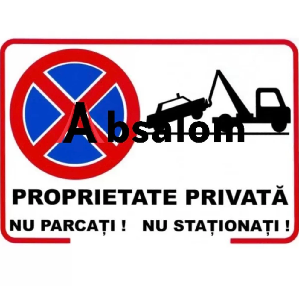 Proprietate privata, nu parcati, nu stationati, semn din plastic, 20x30cm